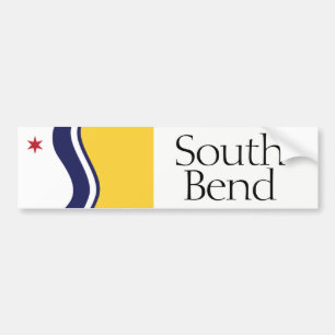 Flag of South Bend, Indiana bumper sticker