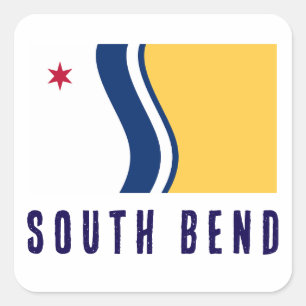 Flag of South Bend, Indiana Square Sticker