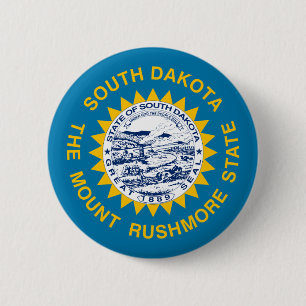 Flag of South Dakota 6 Cm Round Badge