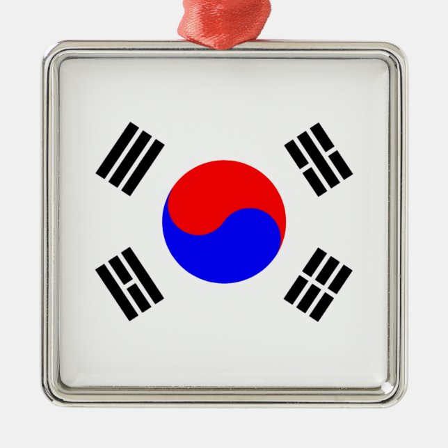 Flag of South Korea Metal Tree Decoration (Front)