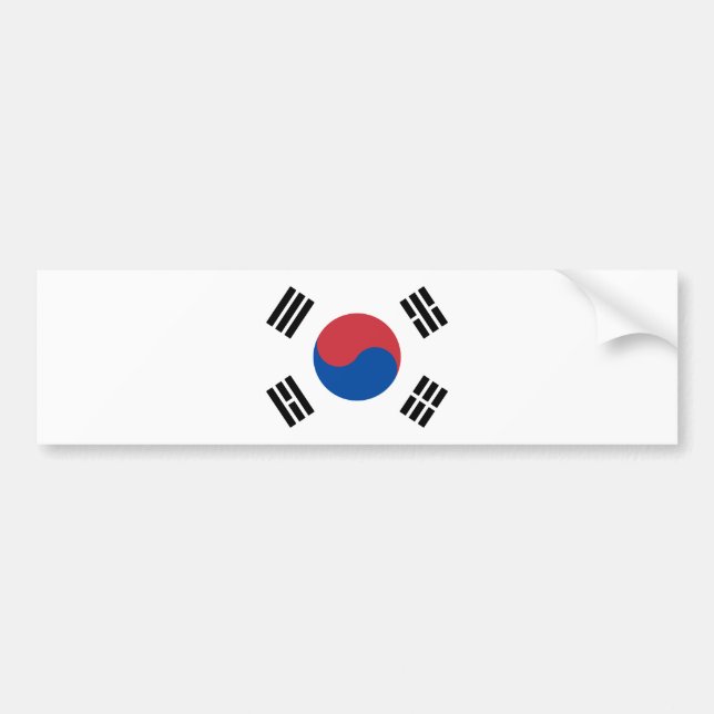 Flag of South Korea (ROK) Bumper Sticker (Front)