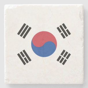 Flag of South Korea Stone Coaster