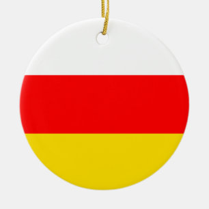 Flag of South Ossetia Ceramic Tree Decoration
