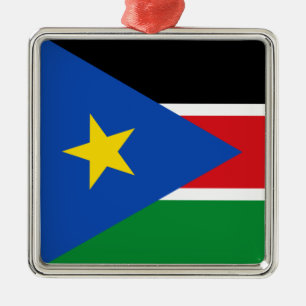 Flag of South Sudan (Africa) Metal Tree Decoration