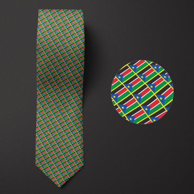 Flag of South Sudan Pattern Tie (Creator Uploaded)