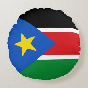 Flag of South Sudan Round Cushion