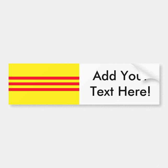 Flag of South Vietnam Bumper Sticker (Front)