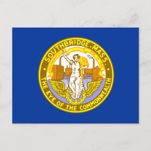 Flag of Southbridge, Massachusetts Postcard