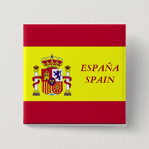 Flag of Spain 15 Cm Square Badge