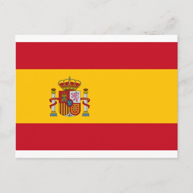 Flag of Spain - Bandera de España - Spanish Flag Postcard (Front)