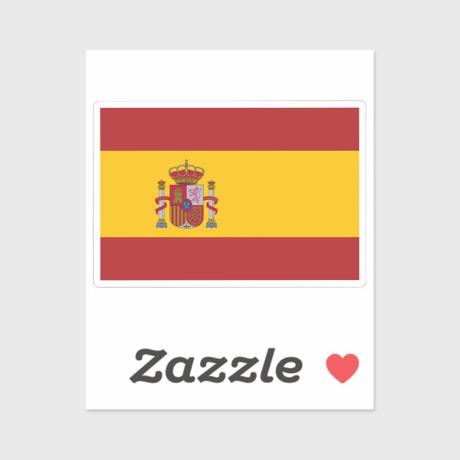 Flag of Spain custom-cut  (Sheet)