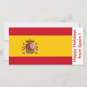 Flag of Spain, Happy Holidays from Spain Holiday Card