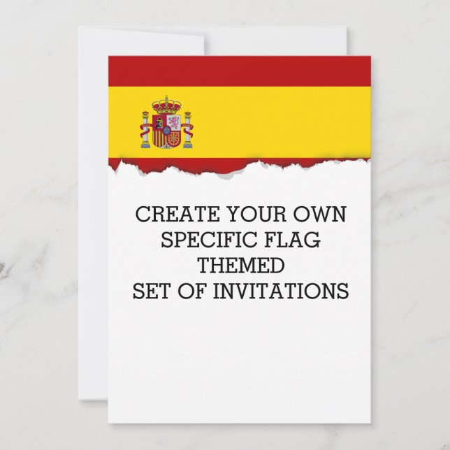 Flag of Spain Invitation (Front)