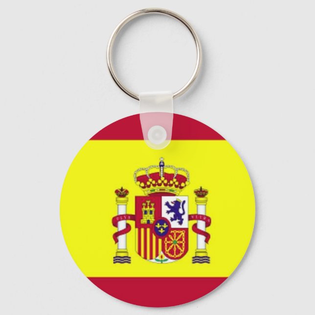 Flag of Spain Key Ring (Front)