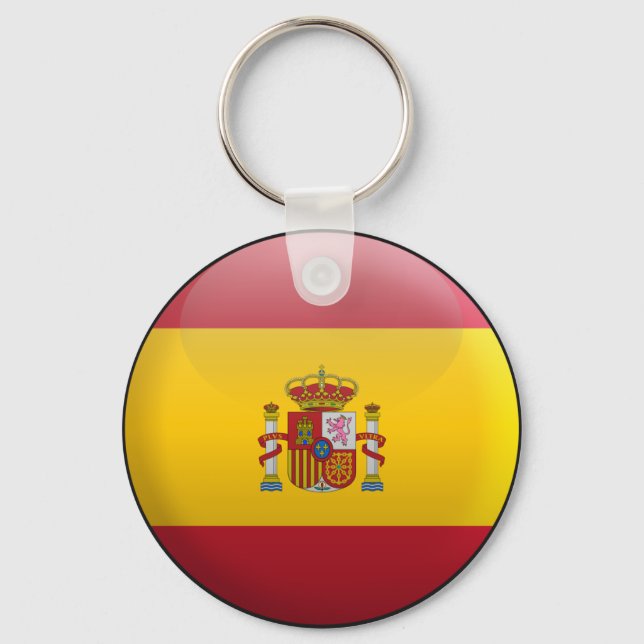 Flag of Spain Key Ring (Front)