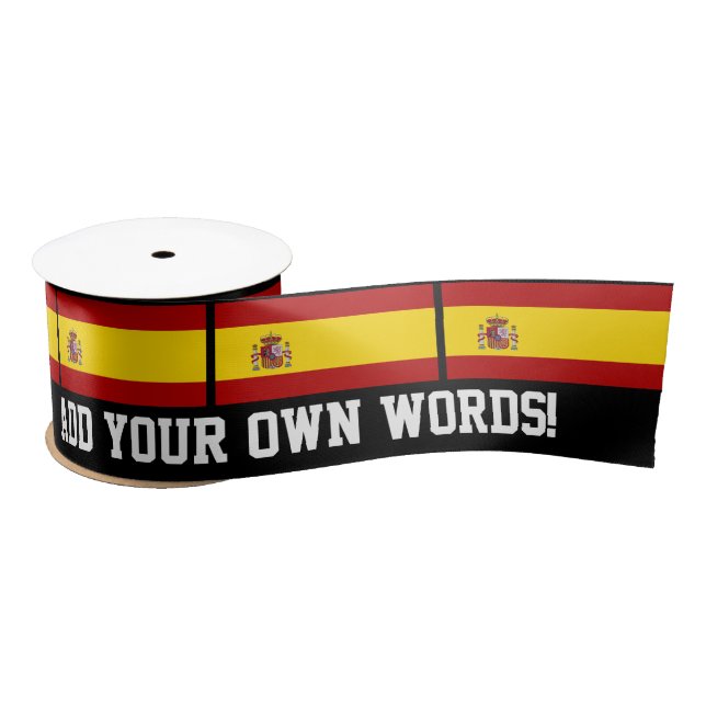 Flag of Spain Satin Ribbon (Spool)