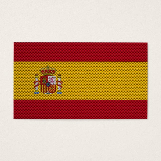 Flag of Spain with Carbon Fibre Effect (Front)