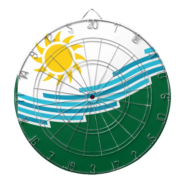 Flag of Spokane, Washington Dartboard (Front)