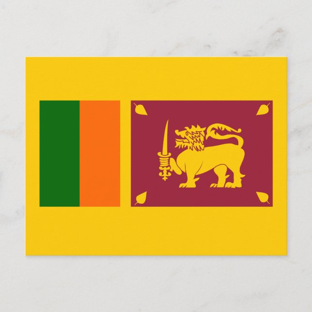 Flag of Sri Lanka Postcard (Front)