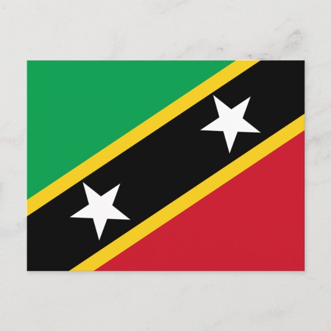 Flag of St. Kitts and Nevi Postcard (Front)