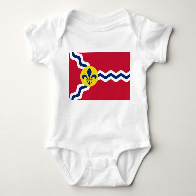 Flag of St Louis (Missouri) Baby Bodysuit (Front)