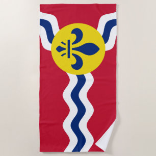 Flag of St. Louis, Missouri Beach Towel