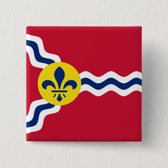 Flag of St. Louis, Missouri Button (Front)