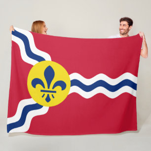 Flag of St Louis (Missouri) Fleece Blanket
