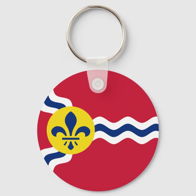 Flag of St. Louis, Missouri Key Ring (Front)