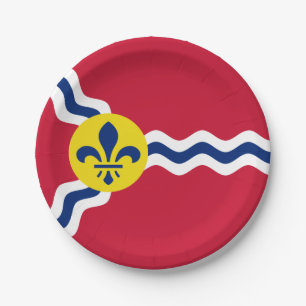 Flag of St. Louis, Missouri Paper Plate