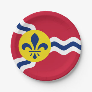 Flag of St. Louis, Missouri Paper Plate