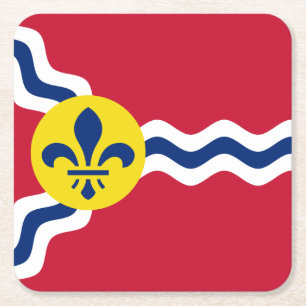 Flag of St. Louis, Missouri Square Paper Coaster