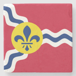 Flag of St Louis (Missouri) Stone Coaster