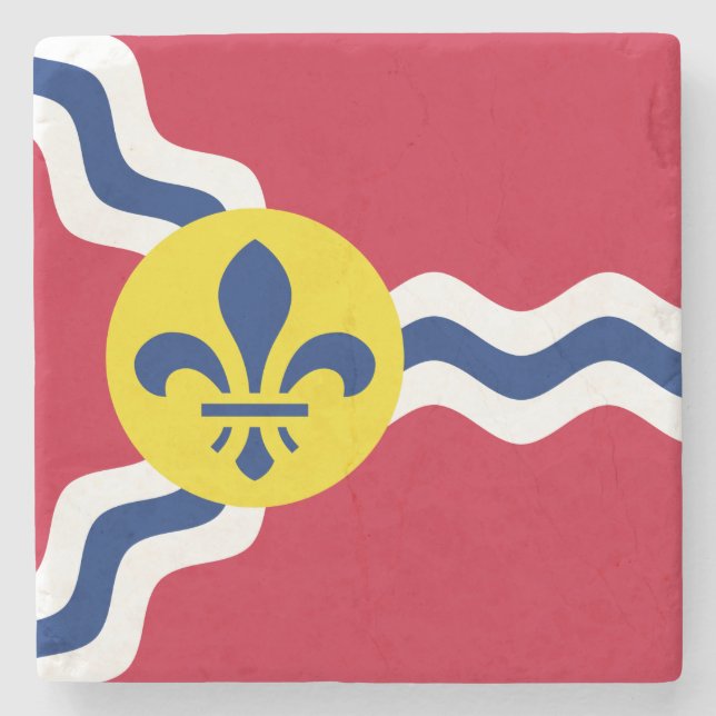 Flag of St Louis (Missouri) Stone Coaster (Front)
