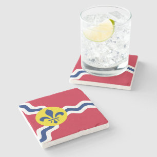 Flag of St. Louis, Missouri Stone Coaster