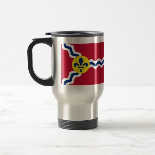 Flag of St. Louis, Missouri Travel Mug (Left)