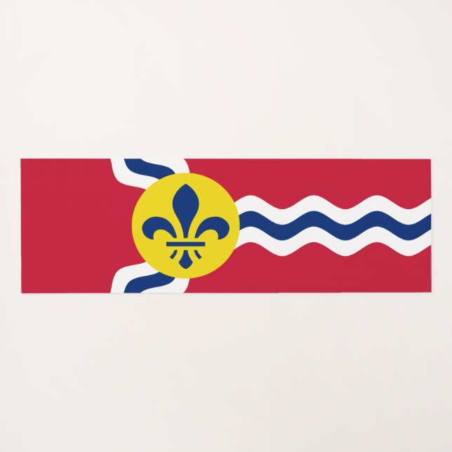 Flag of St Louis (Missouri) Yoga Mat (Back (Horizontal))