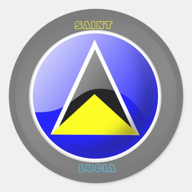 FLAG OF ST LUCIA ON STICKER (Front)