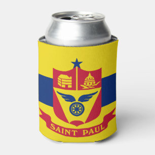 Flag of St Paul, Minnesota Can Cooler