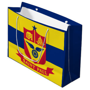 Flag of St Paul, Minnesota Large Gift Bag