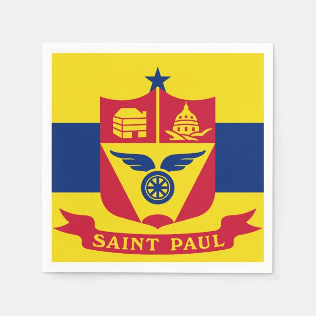 Flag of St Paul, Minnesota Napkins (Front)