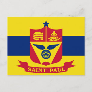 Flag of St Paul, Minnesota Postcard