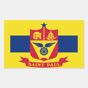 Flag of St Paul, Minnesota Rectangular Sticker