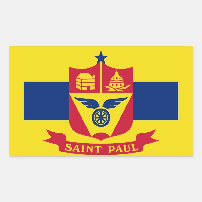 Flag of St Paul, Minnesota Rectangular Sticker (Front)