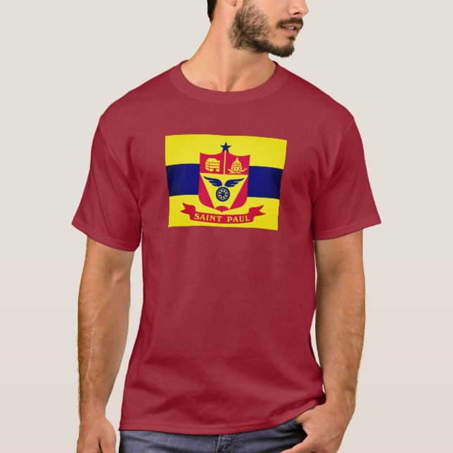 Flag of St. Paul, Minnesota T-Shirt (Front)