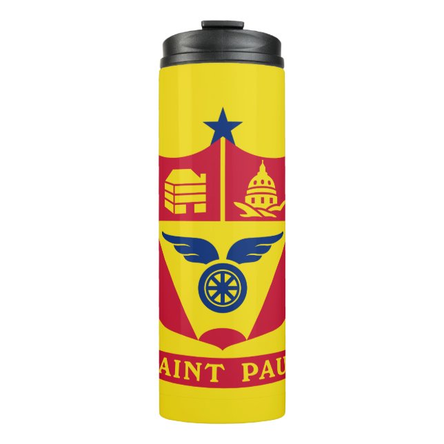 Flag of St Paul, Minnesota Thermal Tumbler (Front)