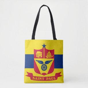 Flag of St Paul, Minnesota Tote Bag