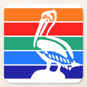 Flag of St. Petersburg, Florida Square Paper Coaster