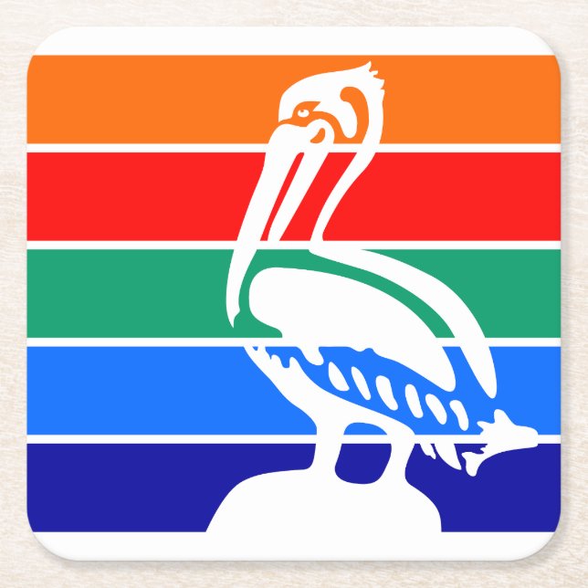 Flag of St. Petersburg, Florida Square Paper Coaster (Front)