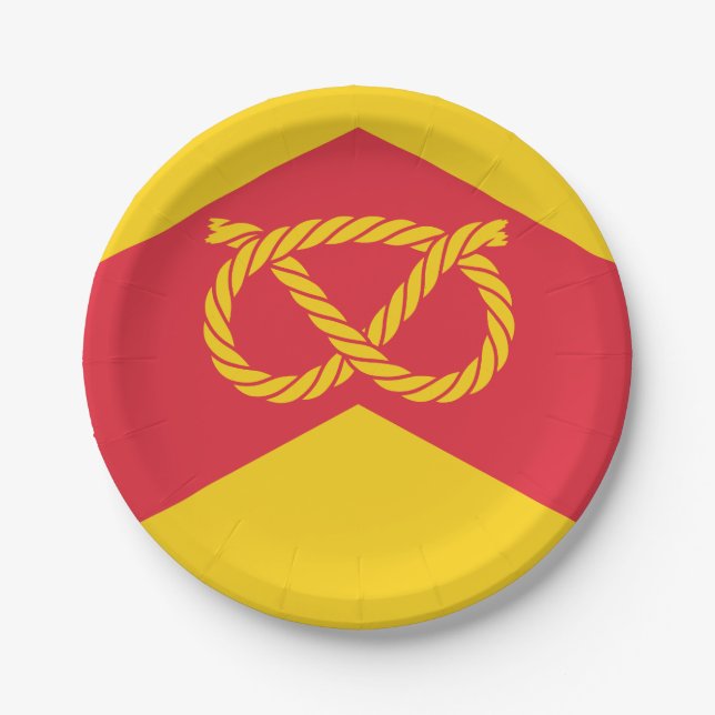 Flag of Staffordshire Paper Plates (Front)